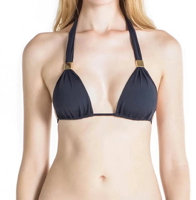 Nina Halter Bikini Top With Pads In Black Sequin bikini, Sparkly, Sexy, Fashionable