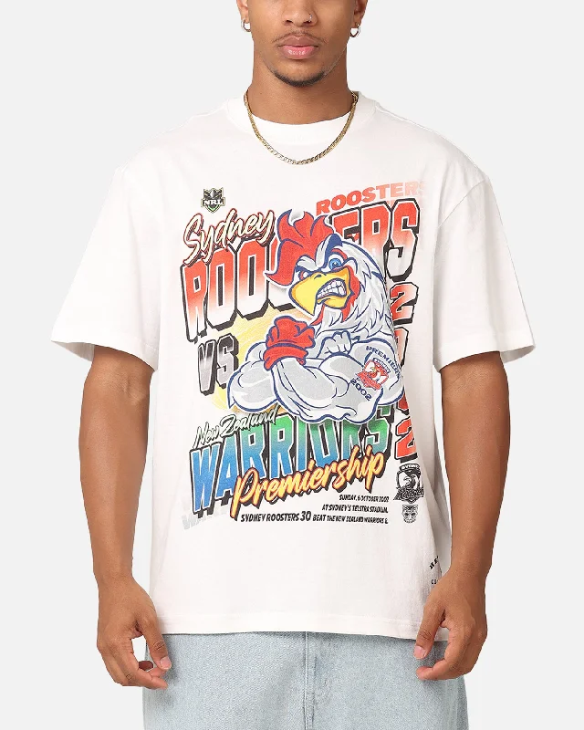 Mitchell & Ness Sydney Roosters Vs New Zealand Warriors T-Shirt Vintage White-- Chenille Fabric Brocade Fabric Lace Fabric