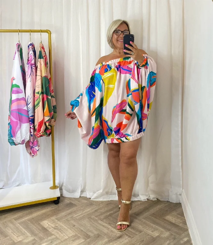 Extreme Oversized Off The shoulder Top / Dress Tunics Yoga stretchy