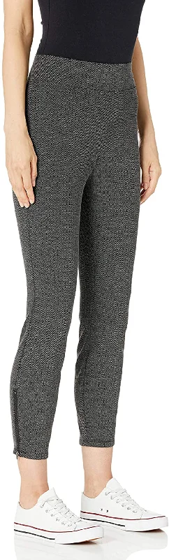 Daily Ritual Women's Ponte Knit Skinny-Fit Legging with Ankle Side Zips Cozy Mid-Rise Workout Leggings