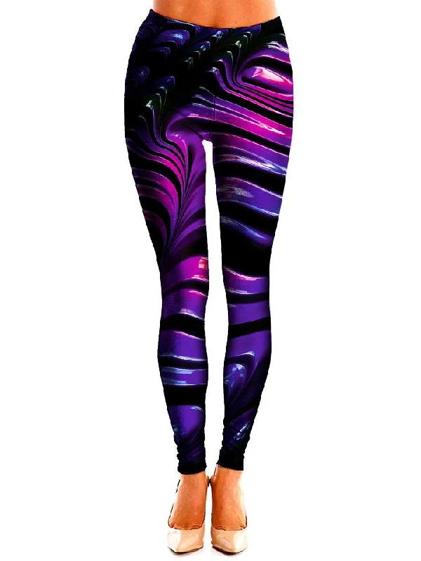 Wavvy Psychedelic Leggings Fashionable Smooth Fit Leggings