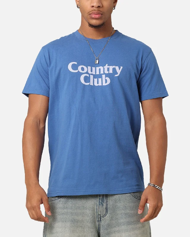 Birds Of Condor Country Club T-Shirt Blue-- Nylon Fabric Polyester Fabric Spandex Fabric