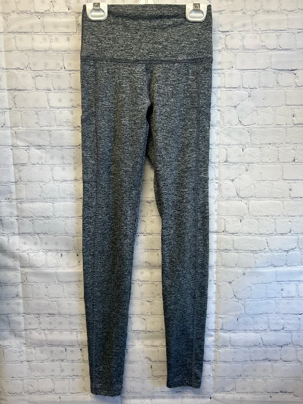 Size X-Small Ladies Gray Aerie Workout Leggings Fashionable Printed Legging Pants