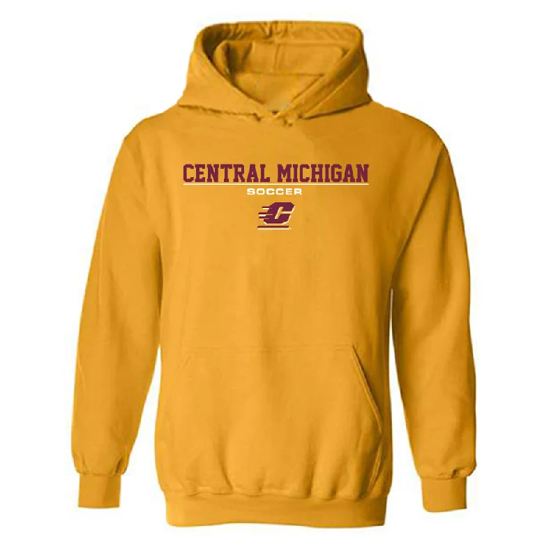 Central Michigan - NCAA Women's Soccer : Madison Bloom - Classic Shersey Hooded Sweatshirt Hoodie Crop Top Short Trendy