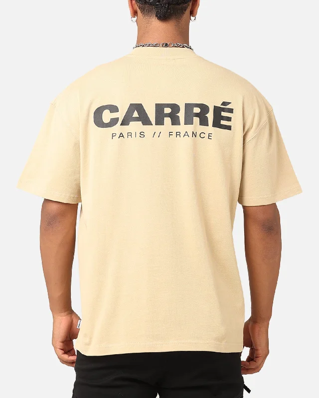 Carre Logo T-Shirt Stone-- Houndstooth Herringbone Solid