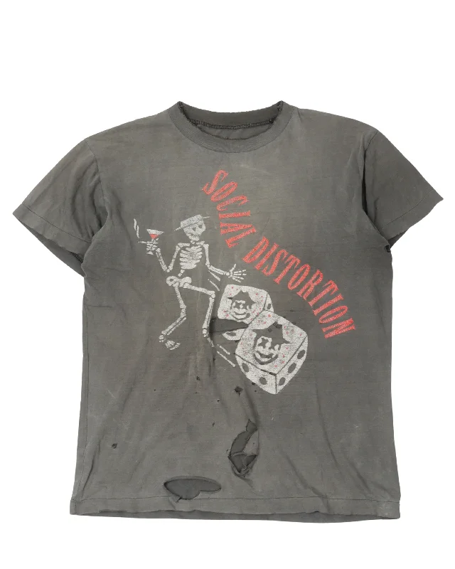 Social Distortion Bad Luck Tour 1992 T-Shirt-- Welt Pockets Slit Pockets Flap Pockets