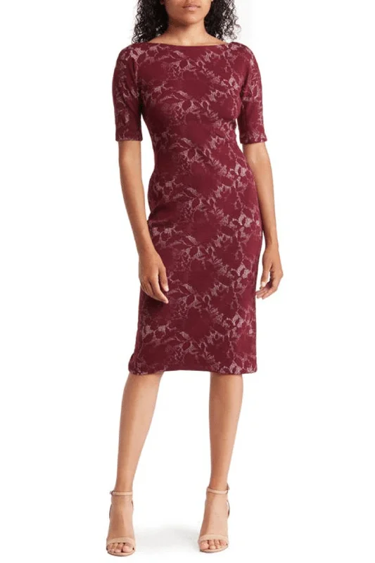 Maggy London G3202M - Bateau Sheath Formal Dress Tunics Leisure comfortable