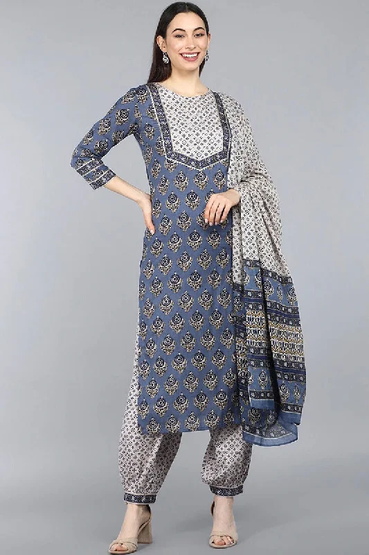 Women's Pure Cotton Printed Kurta Pant - Ahika Soft Stretch Pants