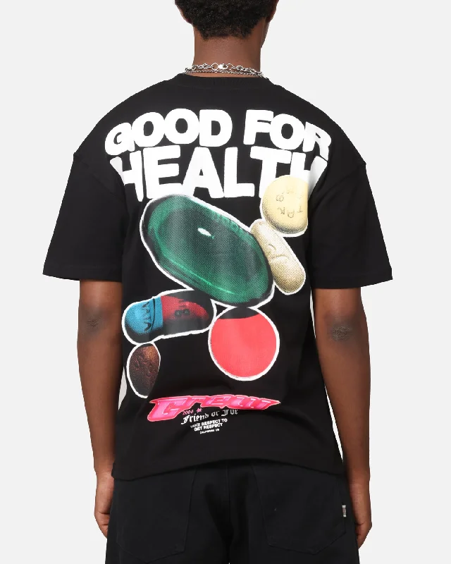 Goat Crew Good 4 Health T-Shirt Black-- Chenille Blend Fleece Blend Nylon Blend