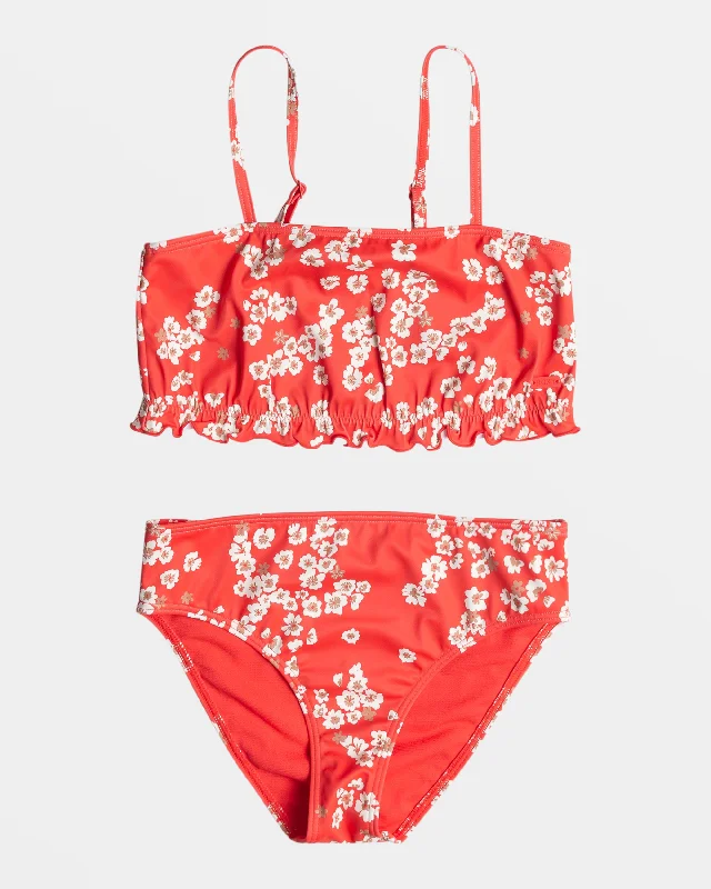 Girls 4-16 Margarita Tube Bikini Set - Hibiscus Margarita Triangle bikini, Simple, Chic, Comfortable