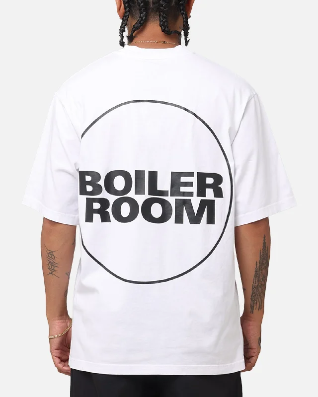 Boiler Room Core Logo T-Shirt White-- Chenille Brocade Lace