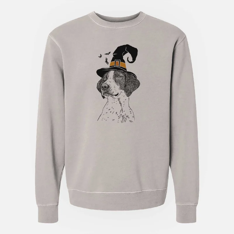 Witch Payton the Mixed Breed - Unisex Pigment Dyed Crew Sweatshirt Hoodie with Hem Contrast Bold Stylish
