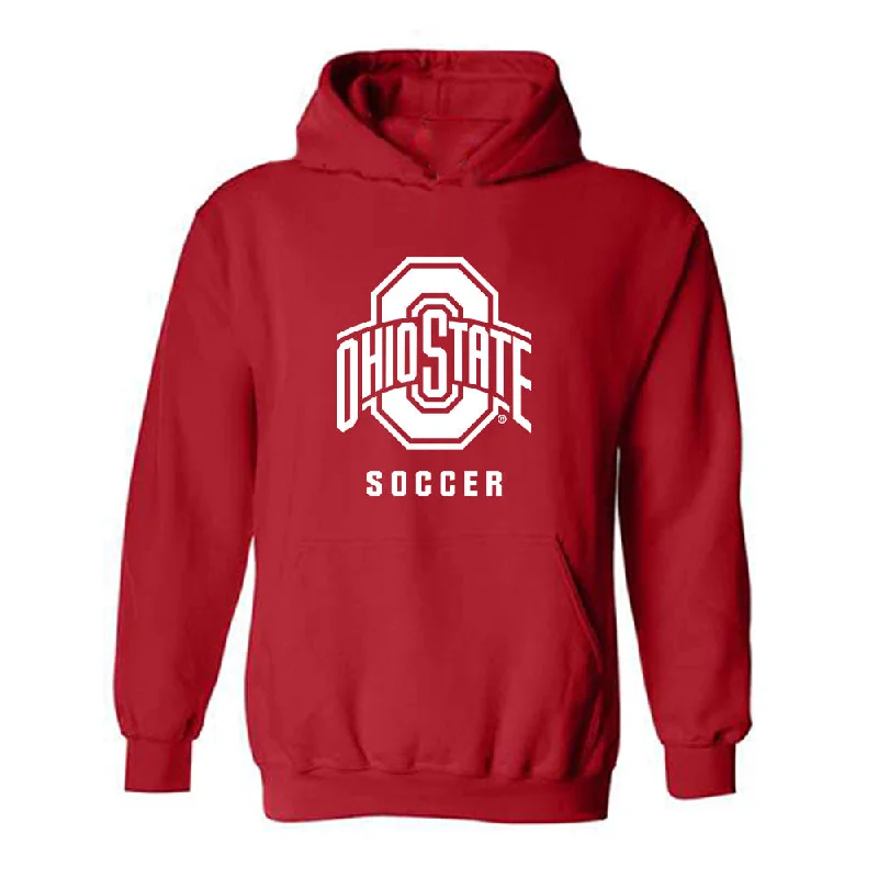 Ohio State - NCAA Women's Soccer : Amanda Schlueter - Classic Shersey Hooded Sweatshirt Hoodie with Contrast Stitching Detailed Premium