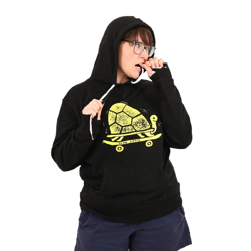 Skateboarding Turtle Hoodie Hoodie with Hem Lace Feminine Delicate