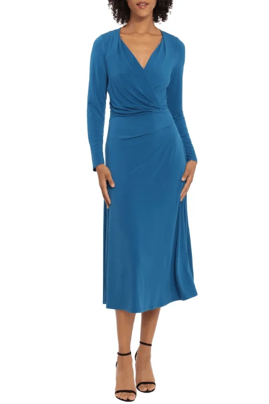 Maggy London G5681M - V-Neck Knee-Length Dress Tunics Handmade artisanal