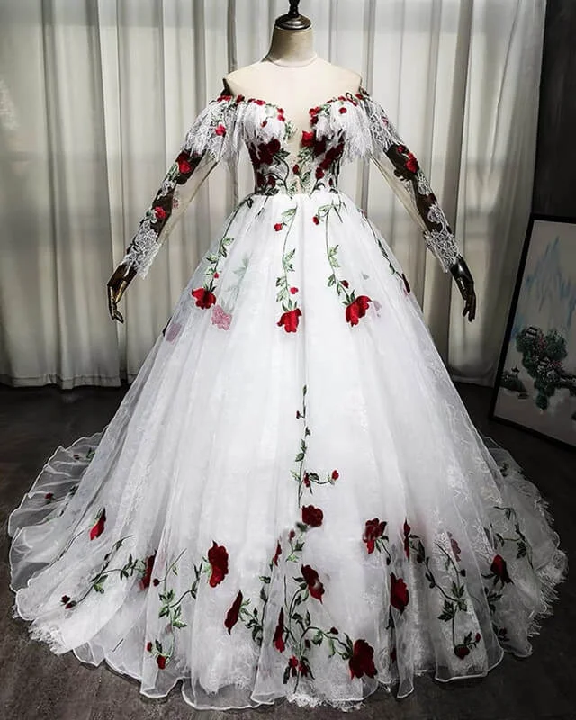 Lace Charro Quinceanera Dresses Long Sleeve Tunics Modern contemporary