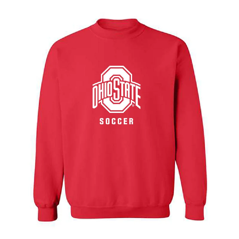 Ohio State - NCAA Women's Soccer : Amanda Schlueter - Classic Shersey Crewneck Sweatshirt Hoodie with Lace Feminine Delicate
