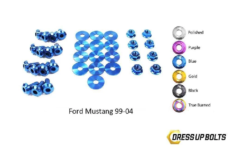 Ford Mustang (1999-2004) Titanium Dress Up Bolts Engine Bay Kit Tunics Spring floral