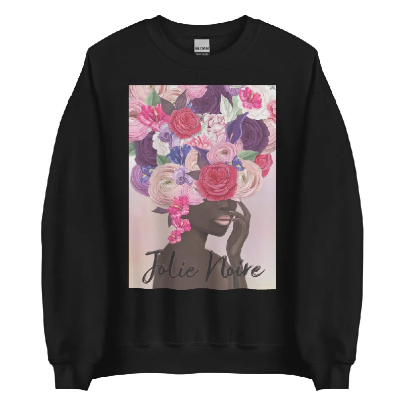 La Fleur Sweatshirt- Black Hoodie with Relaxed Fit Easy Casual