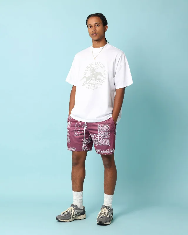 Carré Stallion Oversized T-Shirt White-- Polka Dot Checkered Tartan
