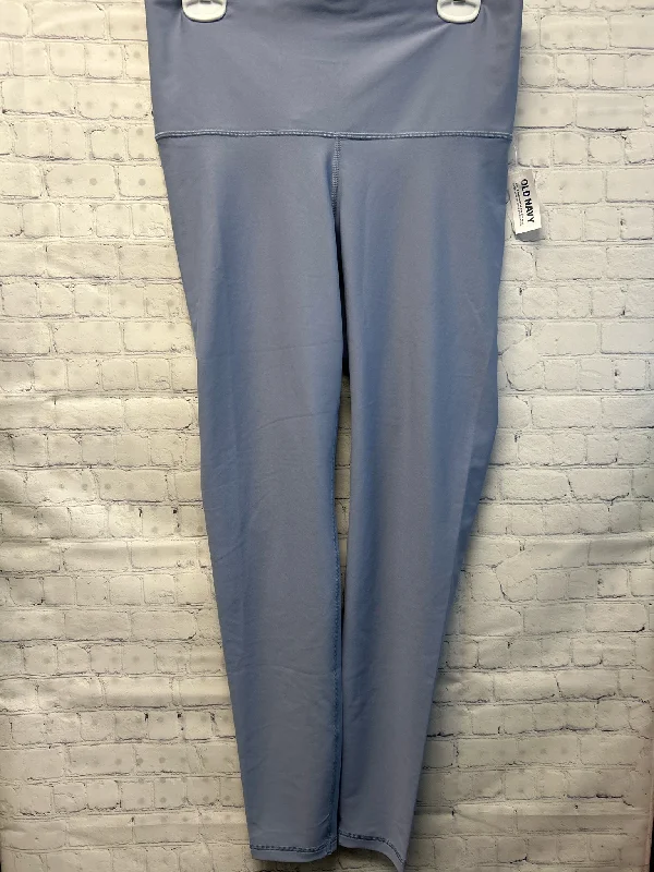 Size Large Ladies Blue Old Navy Leggings Trendy Side-Pocket Leggings