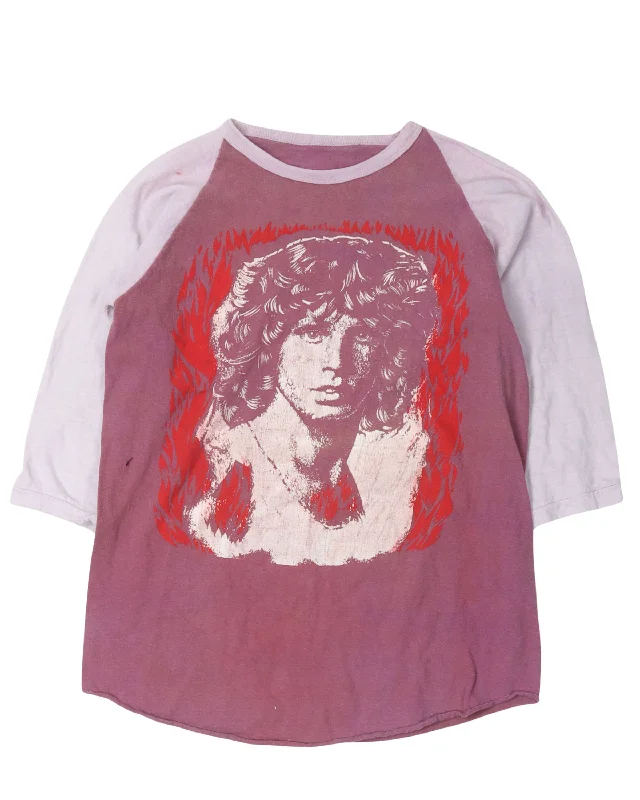 Jim Morrison Ringer T-Shirt-- Spandex Blend Rayon Blend Denim Blend