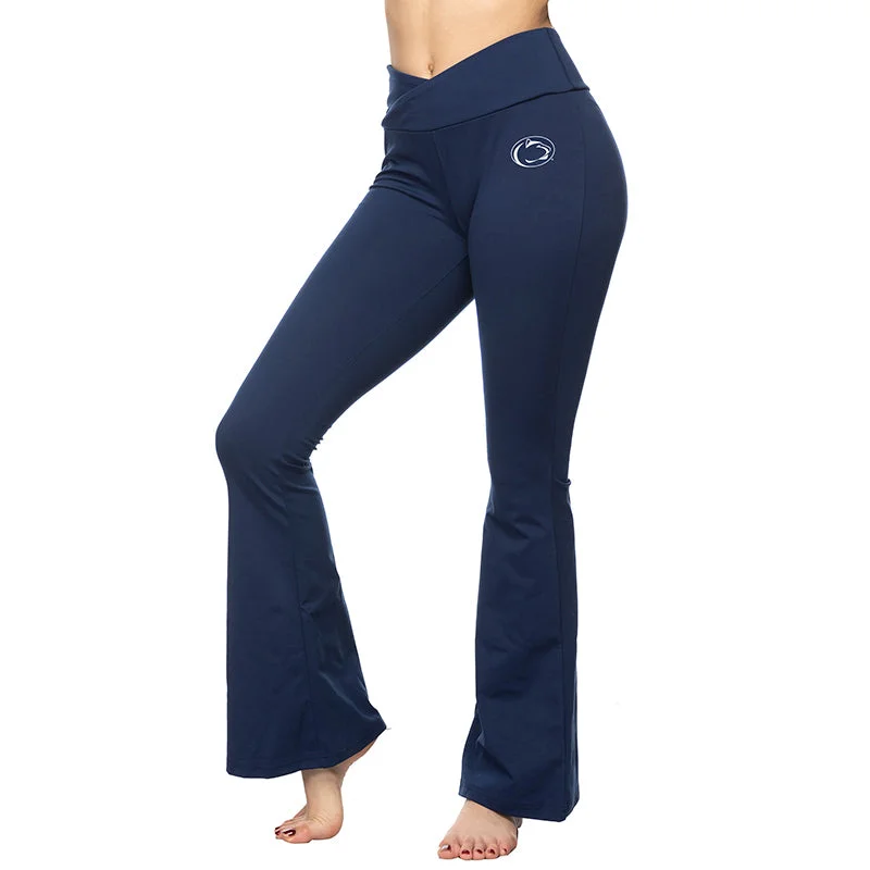 ZooZatz Cross Flared Leggings Trendy Faux Suede Leggings