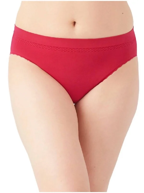 Women's B-Smooth Bikini Panty In Persian Red High-waisted two-piece, Vintage, Sexy, Comfortable