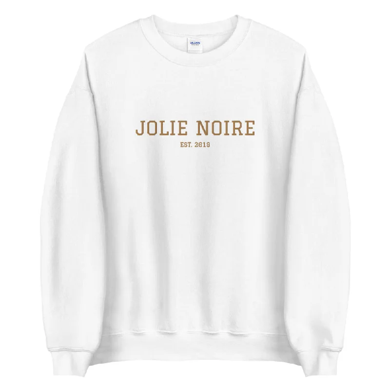 EST Sweatshirt- White Hoodie with Metallic Shiny Futuristic