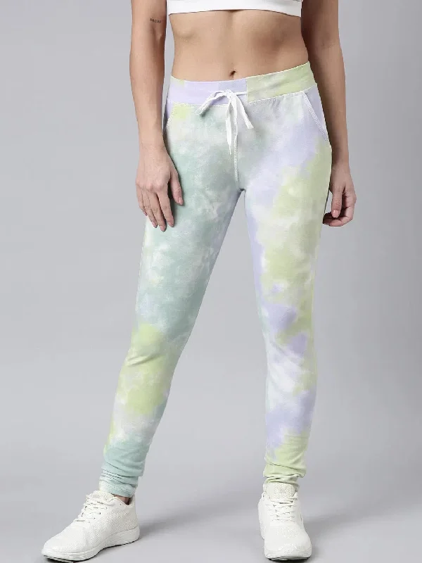 Women Abstract Slim Fit Lavender Track Pant-AF-1773-Lavender Classic Pleated Pants