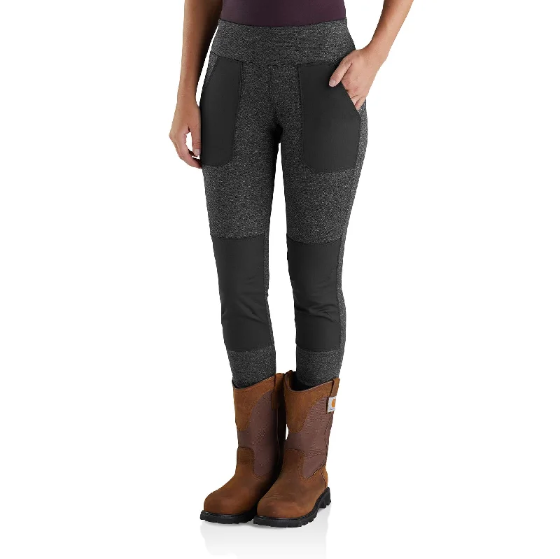 Women's Carhartt Force® Midweight Pocket Legging Comfortable Ribbed Sports Leggings
