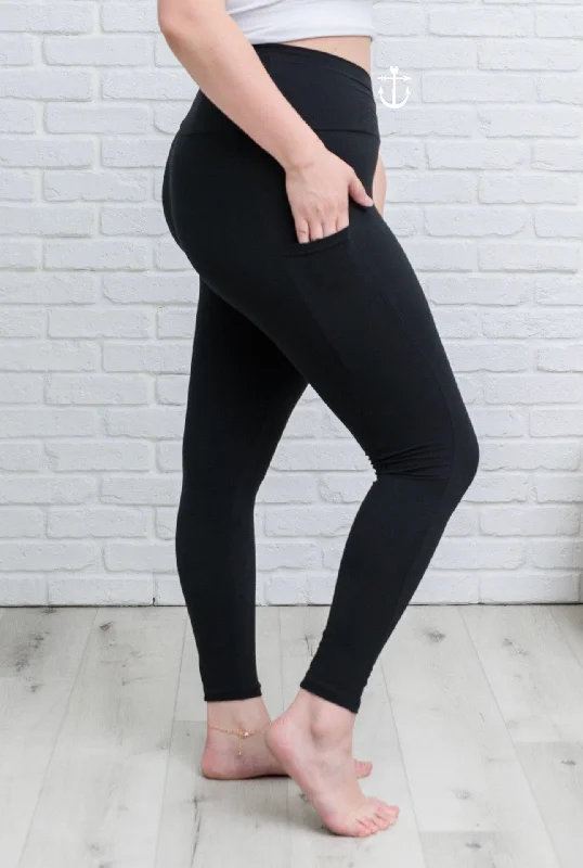 Lined Black Leggings Cozy Oversized Leggings