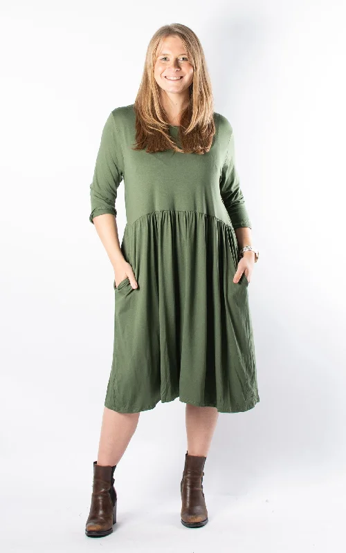 Nova Dress | 3/4 | Short | Khaki Tunics Cozy soft