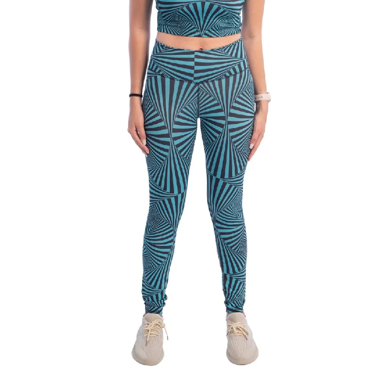 NYA Striped Retro Leggings Stylish High-Waisted Leggings
