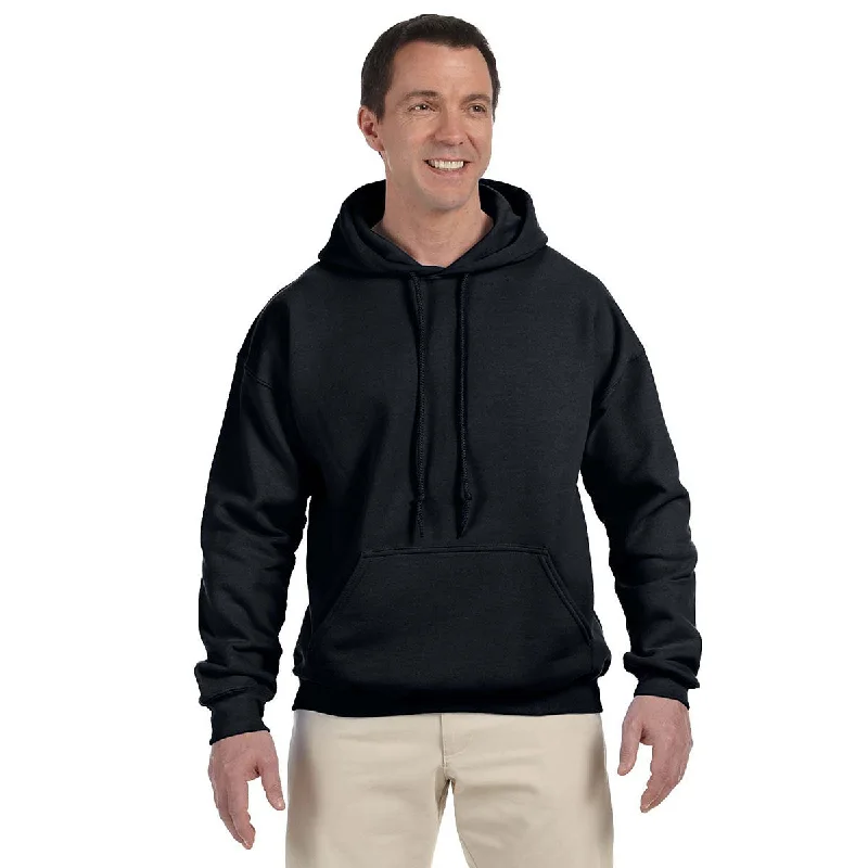Gildan Unisex Black DryBlend 50/50 Hoodie Cotton Hoodie Fleece Lining Warmth