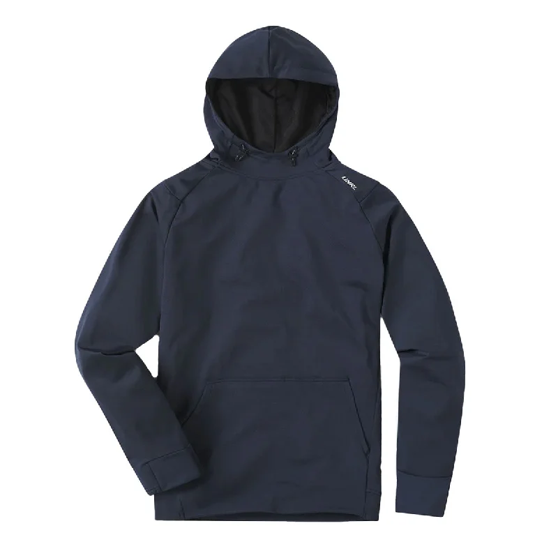 UNRL Unisex Navy Crossover Hoodie II Hoodie with Logo Branding Identity