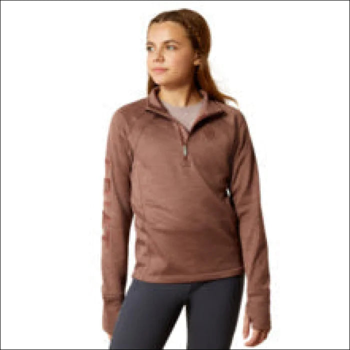 Ariat Youth Tek Team 1/2 Zip Sweatshirt - Twilight Mauve Hoodie with Magnetic Closure Innovative Modern