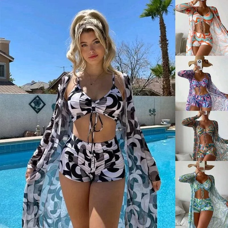 Bikini Three Piece Swimsuit Women Ruched top bikini, Trendy, Sexy, Comfortable