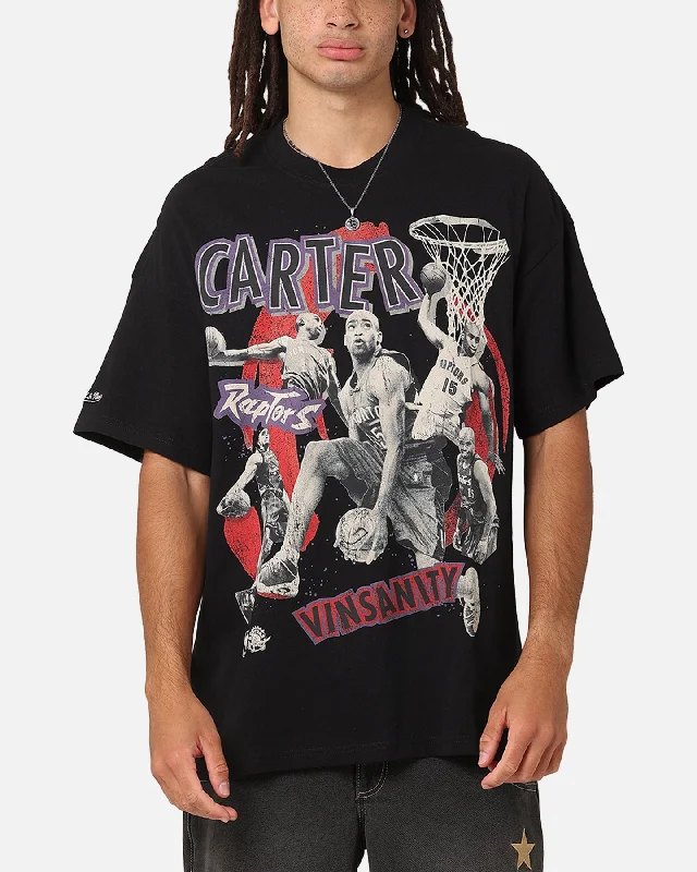 Mitchell & Ness Toronto Raptors Vince Carter Abstract Player T-Shirt Faded Black-- Collared Crew Neck Turtle Neck