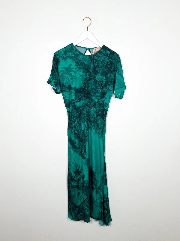 Nº 21 - Dress - Stampa Fondo Verde Crew Neckline Sporty