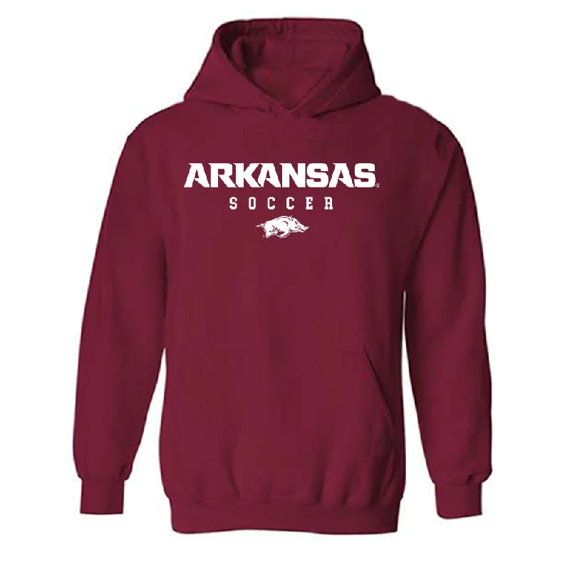 Arkansas - NCAA Women's Soccer : Jordan Hall - Classic Shersey Hooded Sweatshirt Hoodie with Hood Adjustable Protection