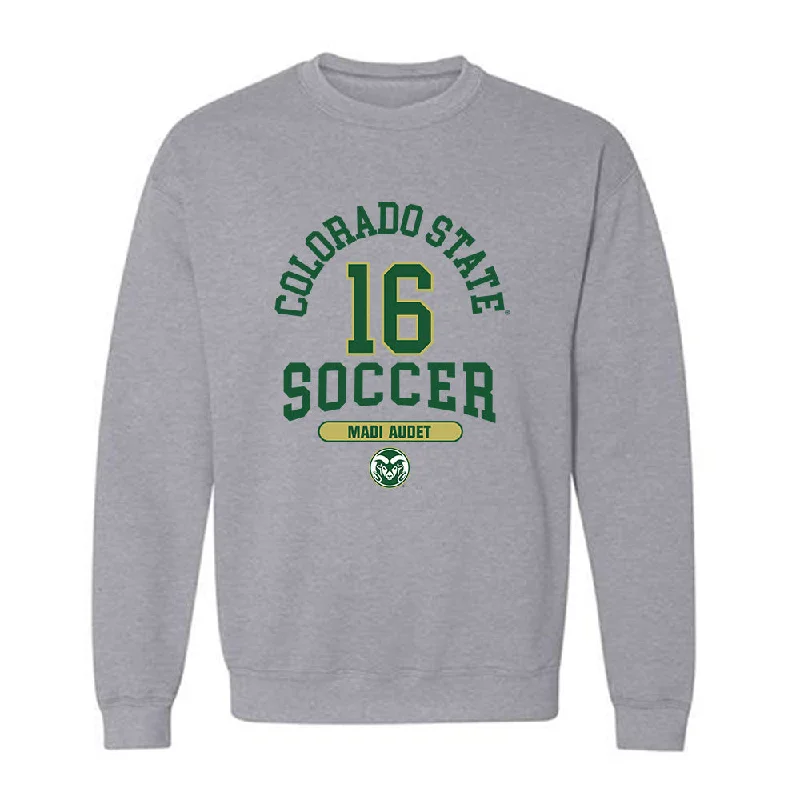 Colorado State - NCAA Women's Soccer : Madi Audet - Crewneck Sweatshirt Hoodie with Pastel Soft Subtle