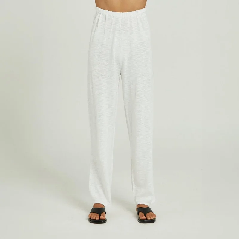 Allyson Pant - White Slim-Fit Khaki Pants