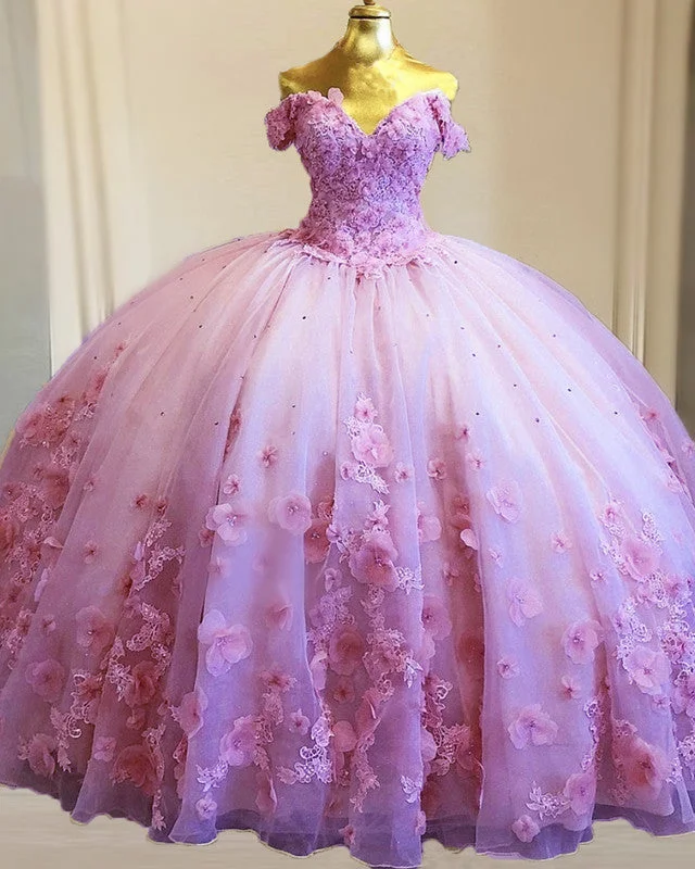 Mexican Style Floral Flowers Quinceanera Dresses Off The Shoulder Tunics Short Trendy