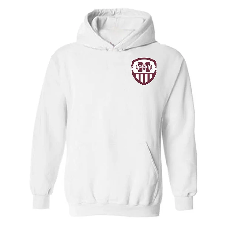 Mississippi State - NCAA Women's Soccer : Ruthny Mathurin - Sports Shersey Hooded Sweatshirt Hoodie with Monochrome Minimalist Simple