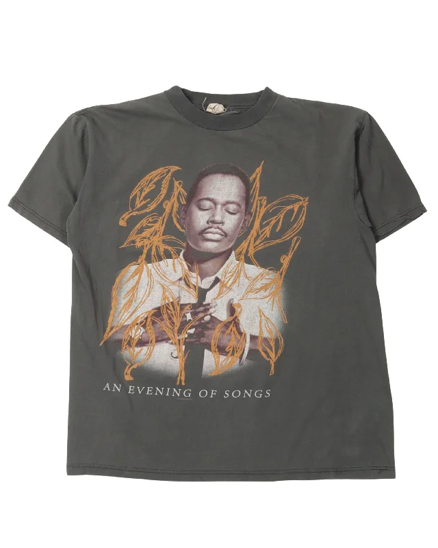 Luther Vandross An Evening of Songs T-Shirt-- Hooded Caped Shawl Collar