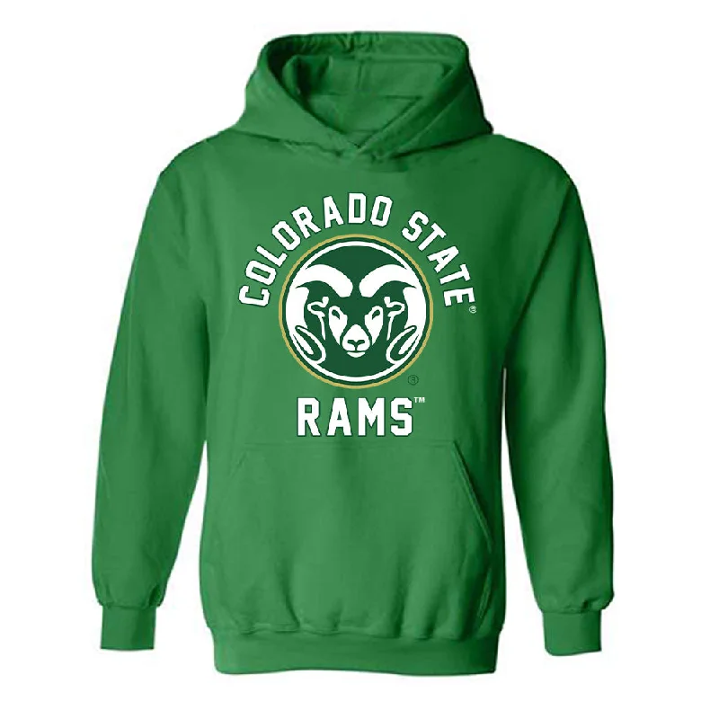Colorado State - NCAA Women's Soccer : Madi Audet - Generic Shersey Hooded Sweatshirt Hoodie with Slim Fit Tailored Modern
