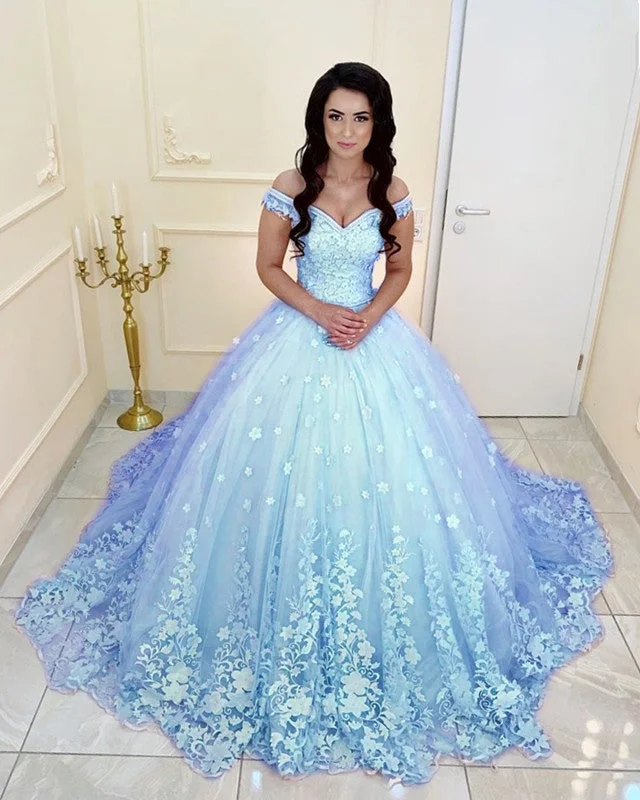 Lace Embroidery Quinceanera Dresses Ball Gown Off The Shoulder Tunics Bestseller popular
