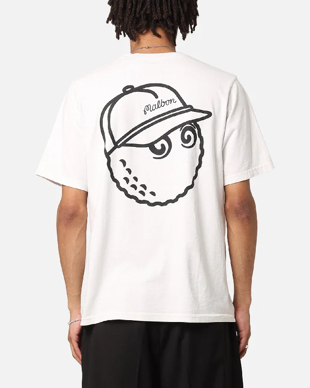 Malbon Baldwin Buckets Knockout T-Shirt White-- Satin Fabric Silk Fabric Chiffon Fabric