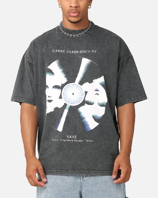 Carre Experience 93' T-Shirt Washed Black-- Thin T-Shirt Open Front Quick Dry